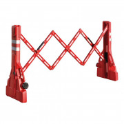 Barrière de chantier extensible en PVC - L. max  2200 mm - H. : 1100 mm 