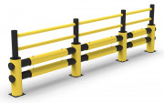 Barrière de protection flexible sur platine - Hauteur : 1200 mm - Platine 225 x 225 mm