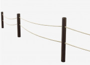 Clôture de jardin en plastique recyclé avec corde - Ht. 1500 mm