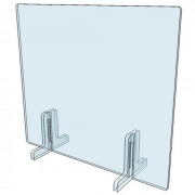 Barrières de protection en Plexiglas - Dimensions ( L x h ) : 75 x 70 cm ou 150 x 70 cm - ép : 10 mm - Avec 2 ou 3 pieds
