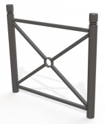 Barrière de ville Arcachon tête 2 Gorges - L.1072 mm ou 1572 mm - A sceller ou sur platines