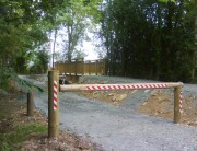 Barrière pivotante en bois - section ronde