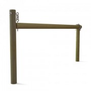 Barrière pivotante ronde en bois - Passage: 3000 ou 4000 mm - Hauteur hors sol 1100 mm - Pin traité