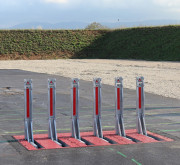 Barrière encastrée anti-intrusion - Dim. L1670 x l950 mm - Hauteur barrière ouverte 955 mm