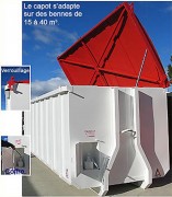 Benne à capot rigide ouverture par vérin