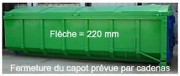 Benne à déchet capot coulissant