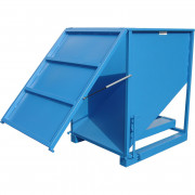 Benne à fond incliné - Charge maxi : 1 000 kg - Dimensions hors tout :1298 x 1120 x 1433 mm