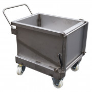 Benne à fond incliné - Volume : 135 L - Charge maxi : 250 kg