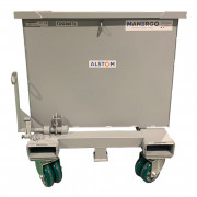 Benne auto-basculante à roulettes - Volume 530 L