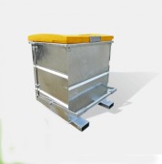 Benne avec couvercle polyéthylène pour chariot