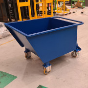 Benne basculante manuelle sur roues - Volume 500 L - Charge 1000 kg