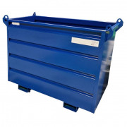 Benne pour chariot à tête rotative avec anneaux d’élingage - Volume : 1060 L - Dimensions hors tout : 1450 x 800 x 1104 mm