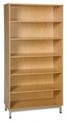 Bibliothèque armoire ouverte - Structure en mélaminé - Dimensions (LxHxP) : 90 x 183 x 45 cm - Sur socle ou piètement latéral
