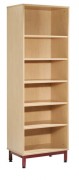 Bibliothèque en bois à 6 étagères - 5 tablettes réglables - Dimensions (LxHxP) 60 x 180 x 40 cm