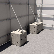 Bloc en béton stabilisateur pour palissade de chantier