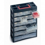 Boîte en plastique transportable - Modèle : 11 ou 17 tiroirs - Dimensions : 31.5 x 14 x 38.5 mm