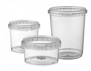 Boîte alimentaire en plastique ronde