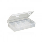 Boîte de rangement à compartiments fixes - 5 ou 7 places - L.180 à 268 x l.125 à 188 x H40 à 50 mm - Transparent