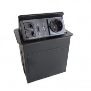 Boîtier de table encastrable avec connectique intégrée