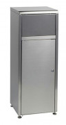Borne à déchets à trappe basculante - 50 L - L324 x P400 x H1075 mm
