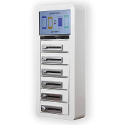 Borne de chargement téléphone murale ou sur colonne - 6 casiers - avec ou sans écran LCD-HD