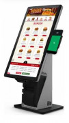 Borne de commande tactile pour restaurant fast food - Murale sur pied ou sur comptoir - Ecran 22''