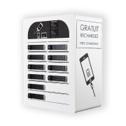 Borne de recharge pour smartphone et laptop sécurisée - 10 casiers - murale ou sur colonne