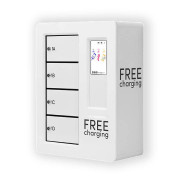 Borne de recharge smartphone et tablette murale ou sur colonne - 4 casiers