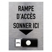 Bouton de sonnette PMR appel rampe accès en aluminium