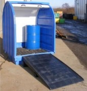 Box de stockage en polyéthylène pour fûts 410 L