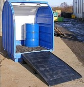 Box de rétention en polyéthylène - 4 fûts 440 L