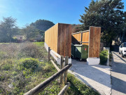 Brise vue cache poubelle bois