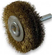 Brosse circulaire sur tige 3 rangs laiton