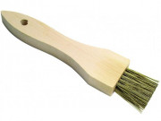Pinceau brosse métallique plat Laiton - Manche bois 