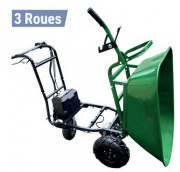 Brouette à assistance électrique - 3 Roues – 500 W – 170 litres – Charge : 230 kg