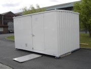 Bungalow de stockage - Volume stockage : 15 m³ - Dim (Lxlxh) : 3100 x 2540 x 2445 mm