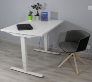 Bureau assis debout électrique plateau bois