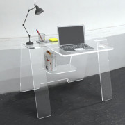 Bureau pont et tablette en Plexiglas - H.73 cm