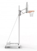 But de basket intérieur mobile - Tête réglable - Hauteur 2,60 ou 3,05 m - Panneau rectangulaire ou demi lune - Réglage par vis ou gaz