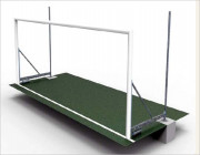 But de football à 8 joueurs rabattable - 6 x 2,10 m - à sceller