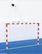 But de handball relevable - Avec façade en acier