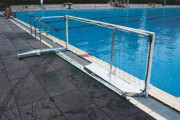 But de water-polo flottant rabattable - Cage de water-polo aluminium 80 x 40 mm