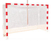 But Handball compétition sans barre de stabilisation- Arceaux fixes ? 32 mm - Aluminium – H.2000 mm – Démontable – Mobile ou à sceller