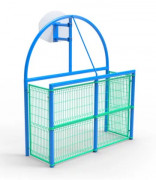 But multi-sports Grande Delle - Remplissage : Grille - Foot Hand Basket - Scolaire / Loisirs - 3 x 2 m - Acier galvanisé plastifié – Scellement direct ou Sur platine