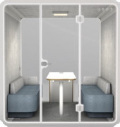Cabine acoustique 6 places à double vitrage