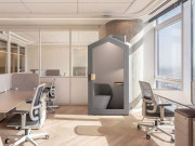 Cabine acoustique mobile - Capacité 1 personne - Dimensions externes (l x p x h) : 110 x 90 x 210 cm