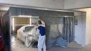 Cabine peinture rétractable démontable