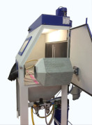 Cabine de sablage à dépression - Buse fixe orientable - Recyclage dynamique de l’abrasif - Gants intégrés haute résistance