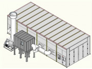 Cabine de sablage grenaillage fermée - Pour pièce industrielle volumineuse
