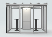 Cabine fumeur pour extérieur - Débit 650 m3/h - Jusqu'à 12 personnes